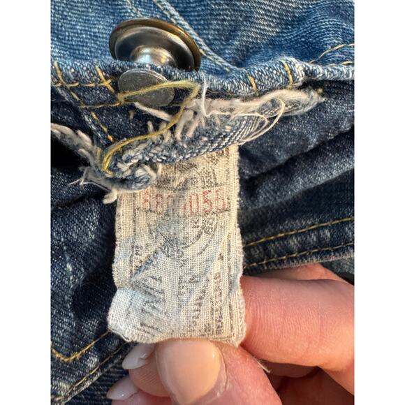 70s Vintage Lee Jeans Denim Jacket, Hippie Peace Sign Patch, XS S - Picture 12 of 16